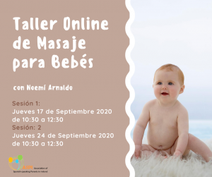 Taller online de masajes para bebés @ Online event